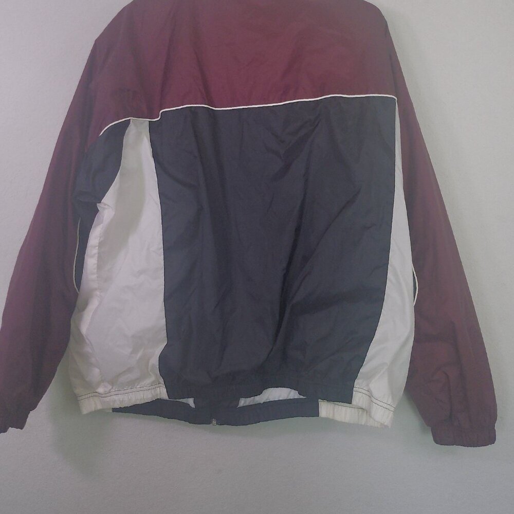 Vintage Cheetah Jacket Unisex M 80s 90s Colorblock Retro Windbreaker - Picture 9 of 11